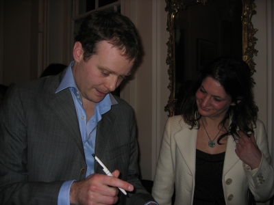 London launch of Metronome Press at the Arts Club: Tom McCarthy & Louise Stern